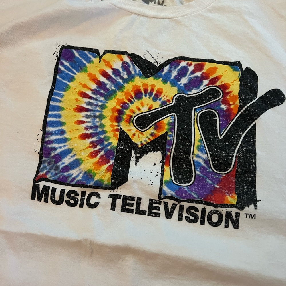 MTV Rainbow Tie-Dye Logo Tee